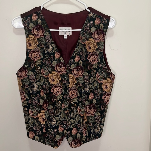 Vintage Northern Tradition Floral Tapestry Vest Waistcoat Size Large - Picture 1 of 12